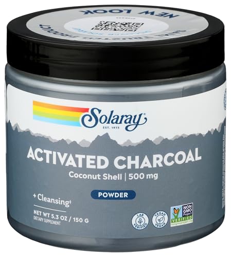 Image of SOLARAY Activated Coconut Charcoal Powder 500 mg | Healthy Inner Cleansing & Digestive Tract Support | 300 Servings