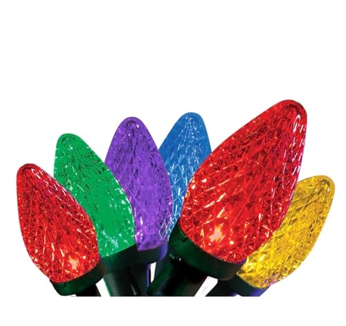 GE 97735LO Energy Smart C9 100-Count 66-ft Multicolor LED Plug-in Christmas String Lights