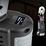 Rechargeable Hydraulic Crimping Tool 10-300Mm², Electric Hydraulic Crimping Tool with 12 Pairs of Dies, Battery Powered Cable Crimper for Copper and Aluminum Terminal Green - Image 6