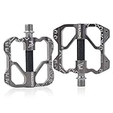 ThinkTop Mountain Bike Pedals Platform for MTB BMX, 3 Bearing High Strength Carbon Fiber Tube Sealed...