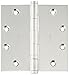 Baldwin 1046260I Square Ball Bearing Mortise Hinge, Bright Chrome