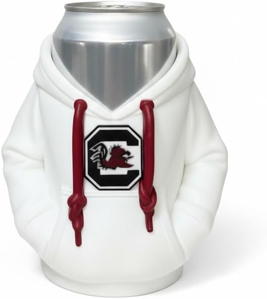 Officially Licensed Gamecocks 3D-Printed Hoodie Can Holder can holder – Fits Standard Cans, Tall Cans & Bottles – Unique Tailgate & Game Day Drink Cooler, Desk Organizer & Fan Gift