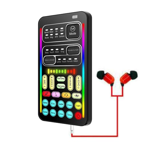 Cambiador de voz - Disfrazador de voz de mano multifuncional - dispositivo cambiador de voz con 8 efectos de sonido y cambios de sonido, micrófono de mano, cambiador de voz, máquina de efectos de soni