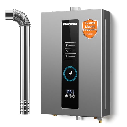 Novieex On Demand Water Heater Propane Gas, 3.6 Gpm, 86,000 Btu Model