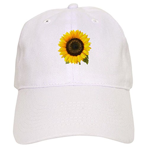 CafePress Sunflower Cap Unique Adjustable Baseball Hat White
