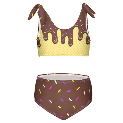 Image of Girls Tankini Swimsuit Bathing Suit Two Piece Bikini Summer Beach Swimwear with Adjustable Strap 3-12 Years