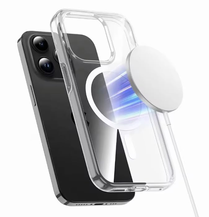CLEARCASE - Compatible with iPhone 15/15 Plus/15 Pro/15 Pro Max - Anti Yellowing Case | MagSafe Compatible | Crystal Clear Technology | Edge to Edge Protection | Strong Magnets (iPhone 15 Pro Max)