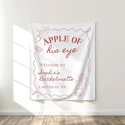 Apple Theme Bachelorette Party Tapestry Rustic Fall Wall Hanging Autumn