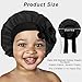3 Pcs Kids Silk Bonnet for Sleeping - Baby Satin Bonnet for Sleep,Kids Hair Bonnets for Curly Hair Girls Boys with Wide Elastic Band,Sleeping Cap for Teens Toddler Child (Pink+Black+Light Blue)
