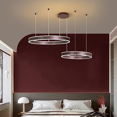 Grand éclairage suspendu 3 anneaux LED pour salon et bureau moderne