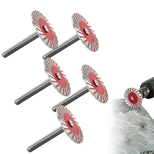 AIIONP 10Pcs Diamond Cutting Discs, 40mm x 0.2mm, Diamond Turbo Mini Engraving Saw Blades, Gray, for Granite, Marble, Ceramic, Porcelain, Tile, Compatible with Angle Grinder -  AII-3254