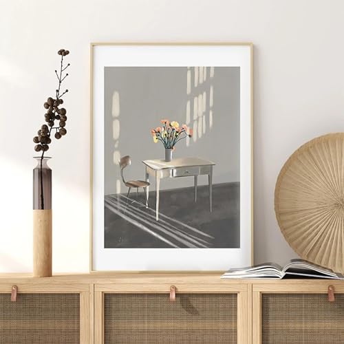Decoration d'interieur murale impression toile fleurs 60x90cm pour mur vide