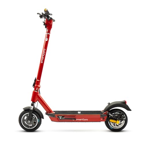 smartGyro K2 Terra - Patinete Eléctrico de 48V, 800W Pot. Máx, Batería 13Ah, Aut. 50Km, Ruedas de 10' Neum. Tubeless, Doble suspensión del. y doble suspensión tras., Triple Frenada, Intermitentes, App