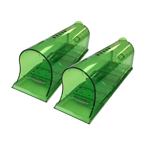 Kates Home & Garden Humane Rat Trap 2 Pack Live Catch Mouse & Rat Trap Reusable Rodent Trap for Indoor & Outdoor Use Safe for Kids & Pets