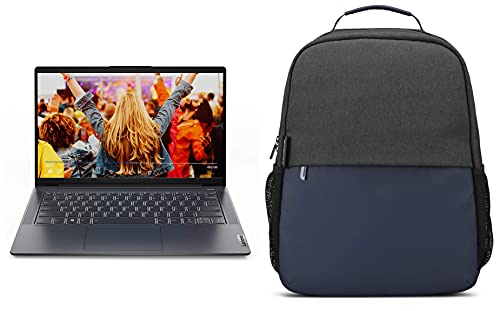 Image of Lenovo IdeaPad5 AMD Ryzen7 14 inch(35cm) FHD IPS Thin&Light(8GB /512GB SSD /Win /MSO /RadeonGraphics /Fingerprint Read /Graphite Grey /Aluminium Surface /1.39Kg) 82LM009AIN+ 15.6 inch (39.6) Slim Backpack