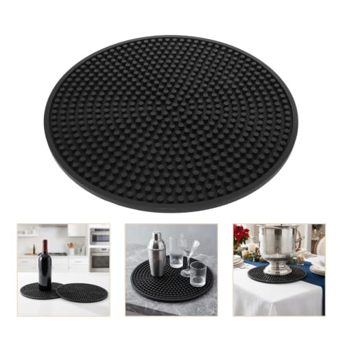 Tapete de Secado con Borde Elevado Resistente a Derrames de PVC Negro 7