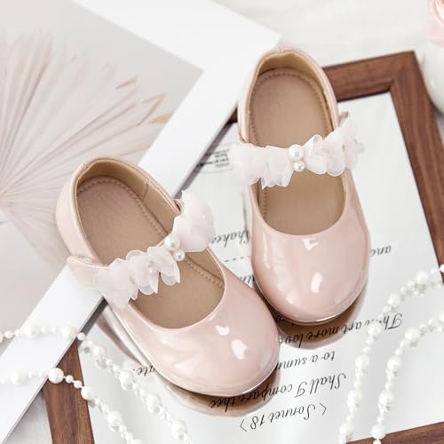 Image of GINFIVE Toddler Girls Dress Shoes Little Girls Mary Janes Ballerina Flats Shoes Toddler