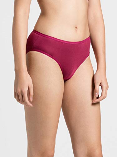 Image of Jockey 1807 Women's High Coverage Micro Modal Elastane Stretch Mid Waist Hipster with Ultrasoft Exposed Waistband