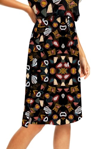 Image of Simier Fariry Womens Summer Hide Belly Knee Length Travel Dress Pocket Short Sleeve Midi Work Casual Outfits