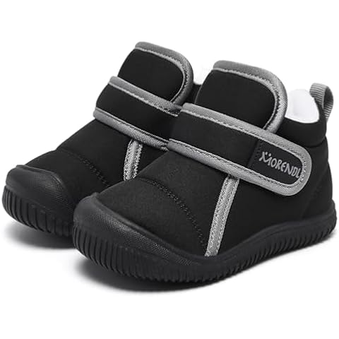 MORENDL Baby Winter Snow Boots for Infant Boys Girls Toddler Water-Resistant First Walker Shoes Warm Lining Soft Sole Anti-Slip Outdoor Booties Cover