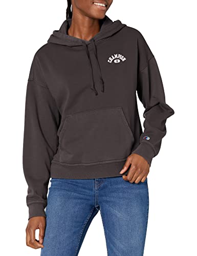 Champion Women's Powerblend Vintage Wash Hoodie, Left Chest Graphic