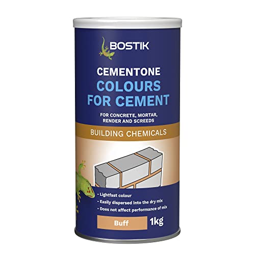 Bostik Colours for Cement Buff - 1kg - For Concrete - Mortar - Render and Screeds - Available in 5 Intermixable Colours - For Interior and Exterior Use