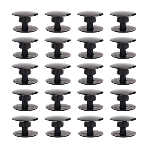20 Boucles Décoratives de Fixation Pour Chaussures, Lacets Firmware, Accessoires de Bord Fixes (Noir)