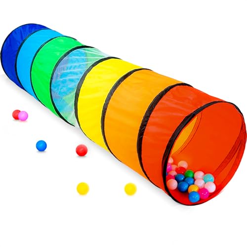 NUBUNI Kinder Tunnel XL 180 cm Kinder Krabbeltunnel