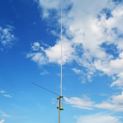 YNIBST 26~28MHz CB Base Station Antenna 20 ft. 100W Aluminum Alloy Omni-Directional Outdoor Antenna for Cobra Midland Uniden President CB Radio Transceivers
