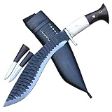 25 cm lange Klinge Everest Tiger Khukuri-Kukri-Gurkha Khukuri-Geschmiedet-Gehärtet-Nepal-Echt funktionierendes Khukuri-Messer-Camping- und Jagdmesser