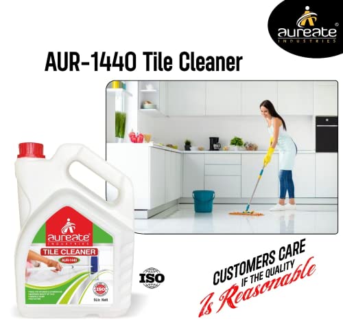 Image of Aureate Heavy Duty Fast Acting Tile, Floor & Ceramic Cleaner Removes Heavy Stains & Hardwater Marks (Lime Fragrance, 5 Litres)