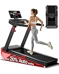 UMAY Laufband mit Steigung Automatisch, Laufband Für Zuhause Klappbar 4-stufiger Verstellbarer Konsole und Leisem 3,5-PS-Motor, Treadmill for Home Max. 180 KG, Platzsparend