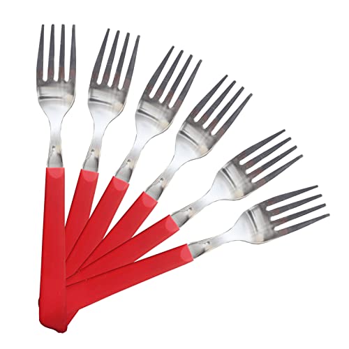 MAURY'S BEST QUALITY FORCHETTE DA TAVOLA IN SET DA 6 PEZZI (Rosso)