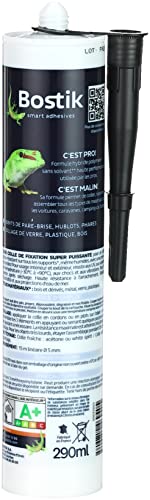 Bostik FIXPRO – Mastic Auto et Bateau MSP 104 – Colle et Joint – Tous matériaux – Résiste aux Intempéries et à l’Eau de Mer – Mastic Hybride Polymère – Couleur : Noir – 1 Cartouche 290 ml