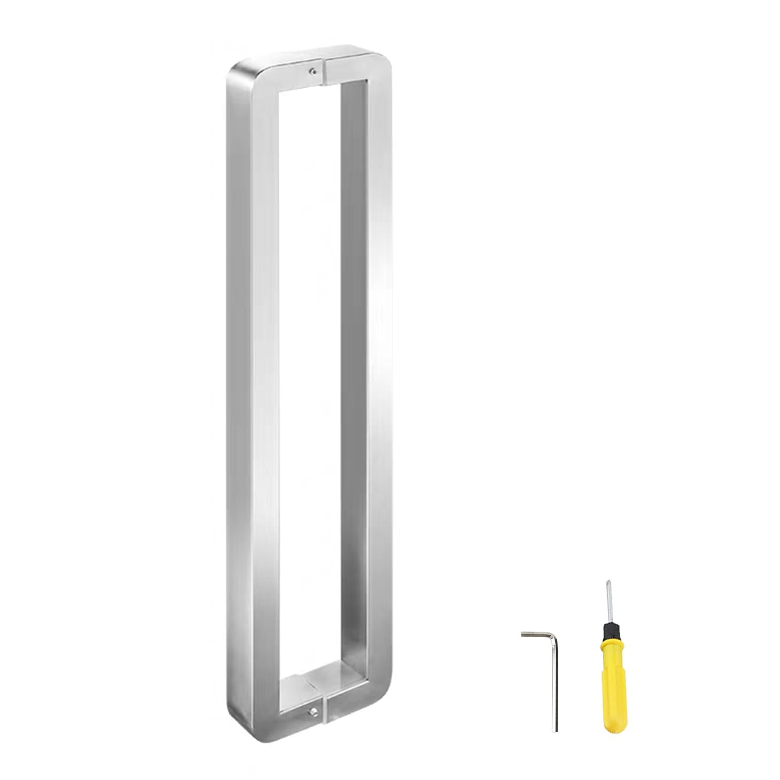 MXXQRHF Double Sided Sliding Door Handle for Wood & Glass, Metal Push-Pull Door Handles for Home, Office & Commercial Use, 48.25" Silver Door Pull Handle