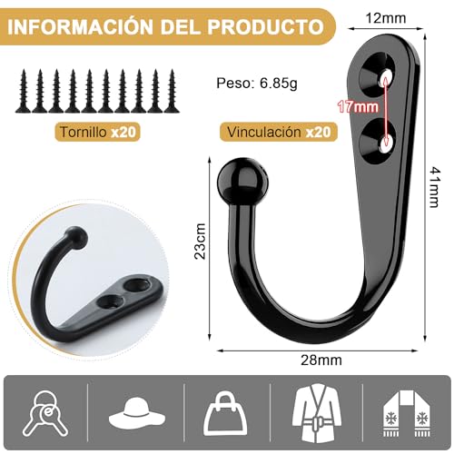 Mejores precios y opiniones de Ganchos para percheros comprados en linea. 5 Imagen adicional