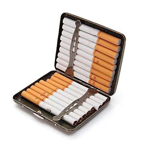 Boîte à cigarettes en métal rétro avec finitions de qualité supérieure