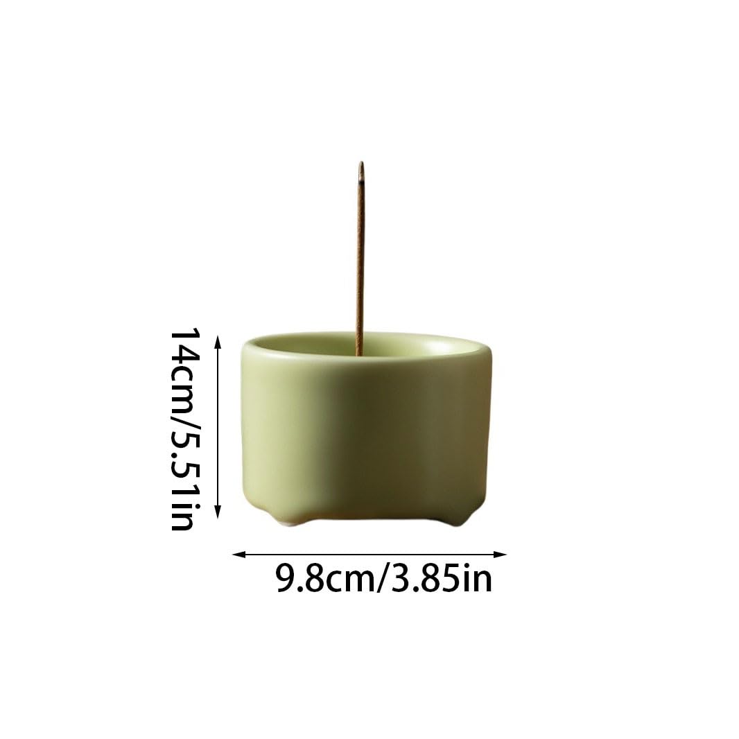 Base Porta Incenso Bruciatore di incenso in ceramica portatile Semplici ornamenti creativi for il desktop moderno Decorazione in(B)