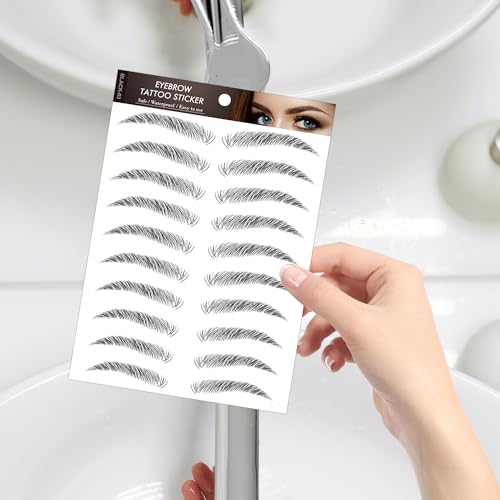 Rumyve6pcs 4D Hair-like Waterproof Natural Fake Eyebrow Stickers,Eyebrow Tattoo Stickers for Female Girls Beauty Beginners - Image 3