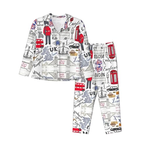 Pyjama 2 pièces I Love London idéal pour vos soirées cocooning et nuits fraîches