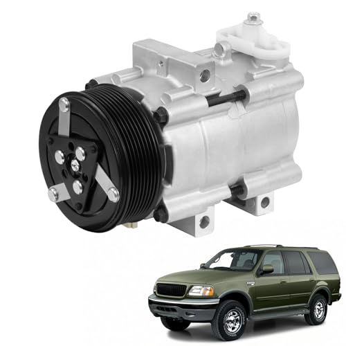 Air Conditioner AC Compressor with Clutch Compatible with Ford F-150 2002-2003/ for Excursion,for E150/E250/E350 Econoline 1997-2002,for E350 Super Duty,for Lincoln Navigator 1998-2001,4.6L 5.4L 6.8L by QKVCX - Used condition - US$62.69