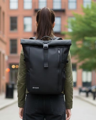 Image of CarryPro H25 MINI 30L Roll-Top Laptop & Travel Backpack | Fits up to 16-Inch Laptop | Removable Camera Box | Water-Repellent | For Work, Travel & Photography