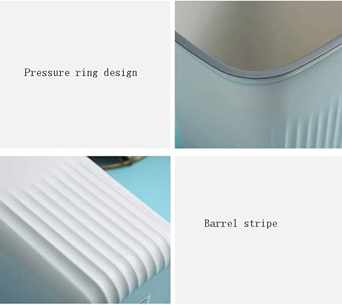 Miniatura 3 de NTIYOU Botes de basura sin cubierta Cubo de basura cuadrado, para baño, cocina, oficina-Dos especificaciones cestas de basura (Talla S beige) Cesta