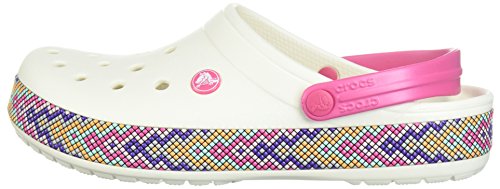 Sandália, Crocs, Crocband Gallery, Oyster, 38, Adulto Unissex