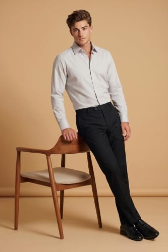 Image of Peter England Men Regular Mid Rise Everyday Woven Formal Trouser