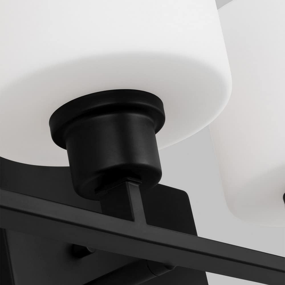 Generation Lighting 4-Light Canfield Modern Bath Fixture Wall Lamp Midnight Black 4428804-112, Bathroom Light Fixture for Home Décor, Wall Sconce Vanity Light Fixture and Bathroom Accessory