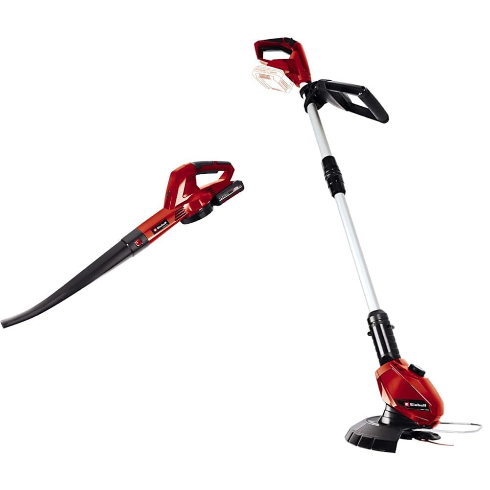 Einhell GC-CL 18 Li E Kit (1x2,0Ah) Soffiatore Power X-Change & Ge-Ct 18 Li Solo Tagliabordi A Batteria Power X-Change 18V, Rosso