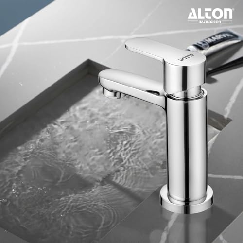 Image of ALTON XNO5115, Single Lever Basin Mixer | Bathroom Wash Basin Mixer Tap | Basin Tap | Silver