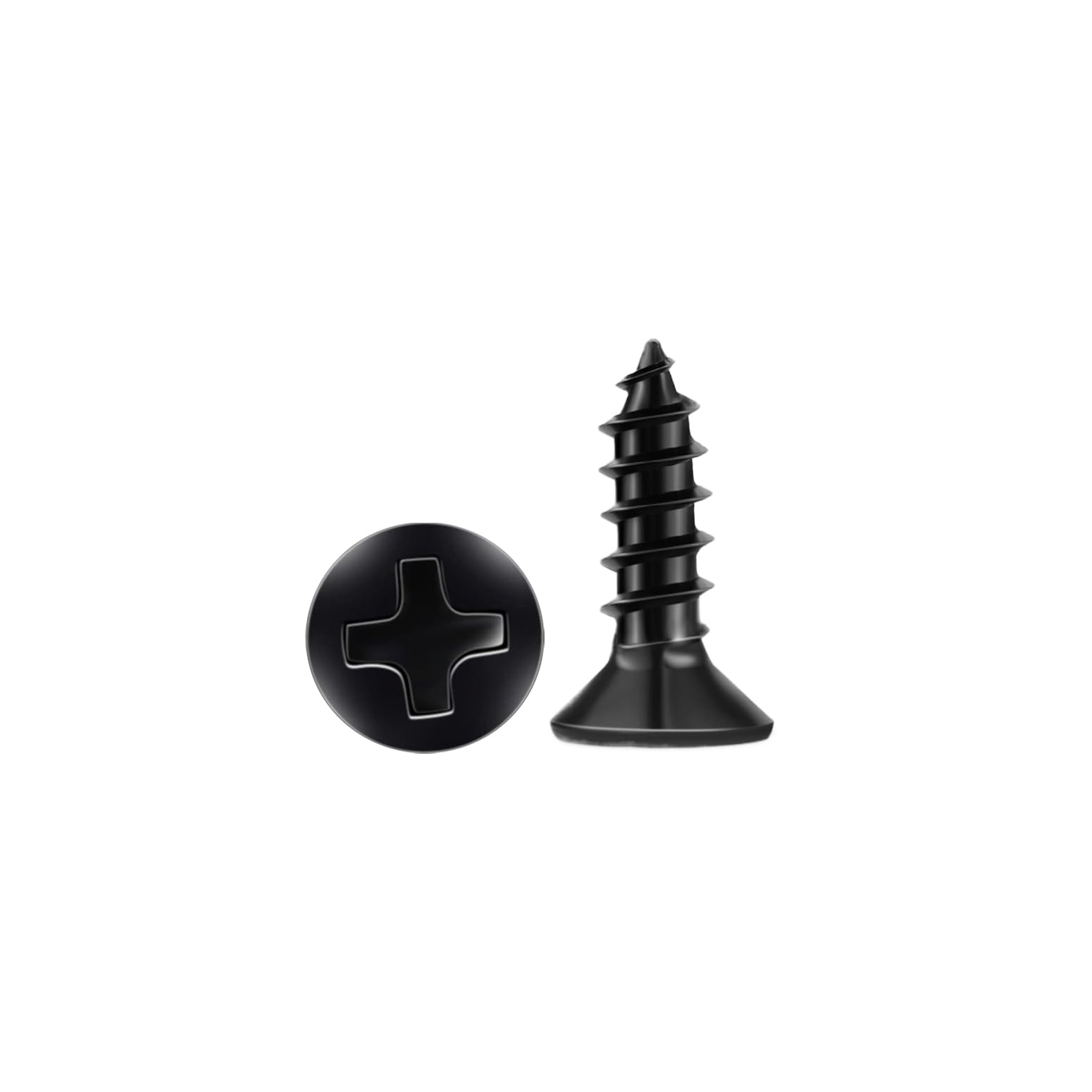 Self Tapping Screws, Screws for Wood,Carbon Steel Black Small Screw, Suitable for Furniture Woodworking, DIY Model Fixing