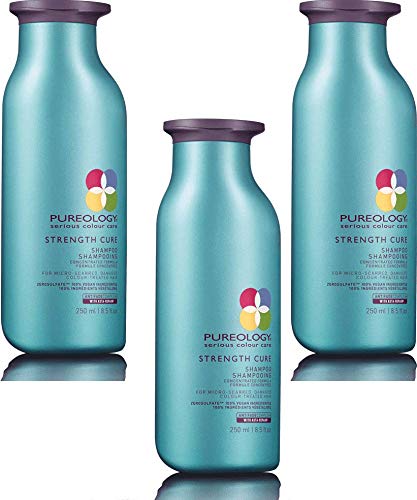 Strength Cure by Shampoo 8.5 oz (250 ml) - Ptiparis pack of 3